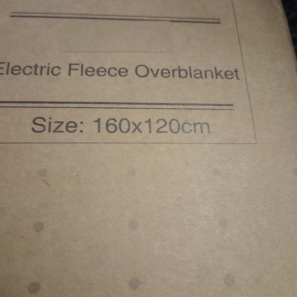 brand new in box grey electric heated comfort blanket size is in the picture. offers