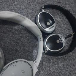 selling both headphones b8gger noise canceling ones with white leather are 150 and smaller black ones are 70