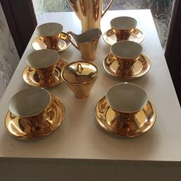 This 15 piece coffee set by Johann Seltmann is from 1963.It has never been used and has been in a display cabinet for 60 years.It is in mint condition.