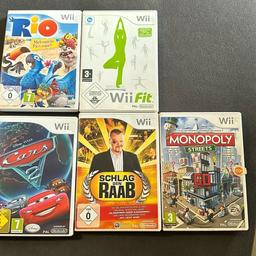 Verkaufe Wii Spiele
Setpreis: 50€
Einzelverkauf: 12,50€

Rio
Wii Fit
Cars 2
Schlag den Raab
Monopoly Streets