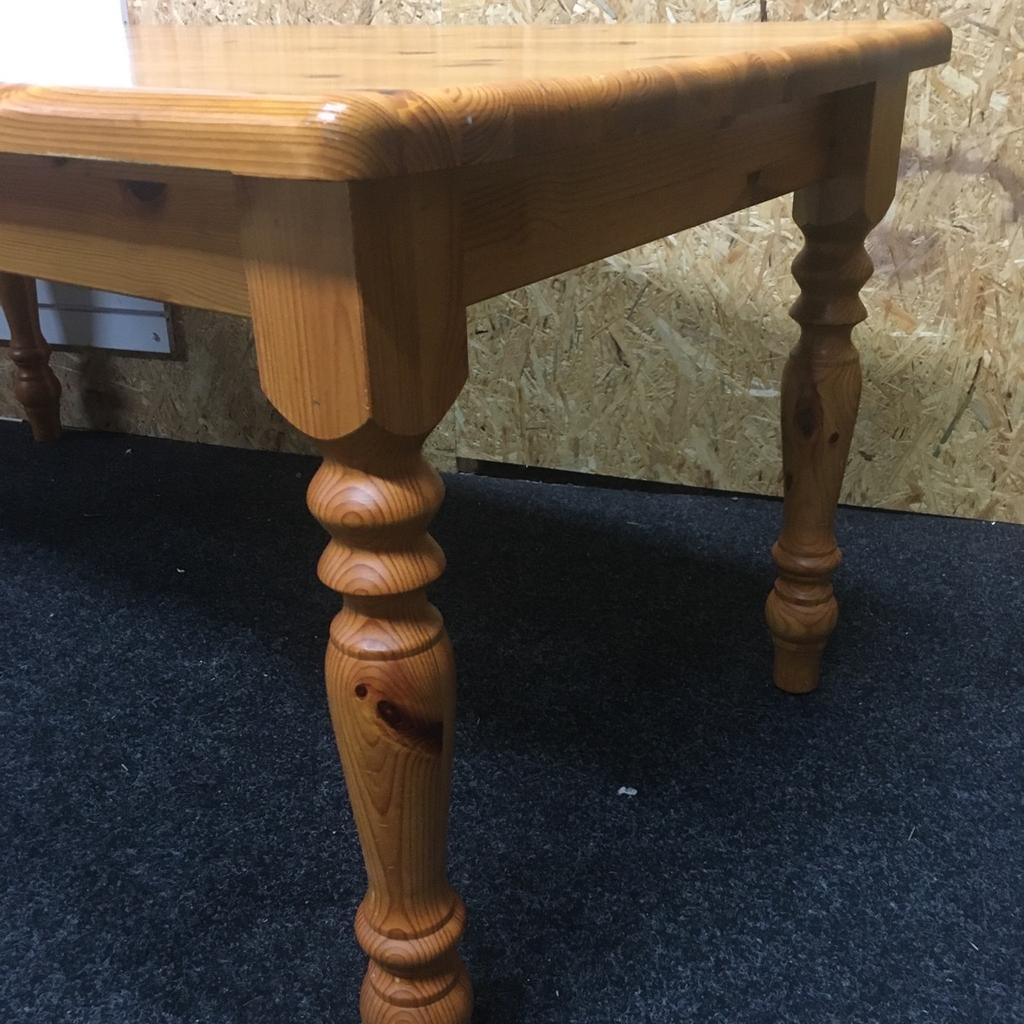 Large solid pine farmhouse dining table in good condition. A nice piece of quality traditional furniture. Solid turned legs that remove for transporting. Measuring 180cm long x 90cm wide x 79cm tall. Viewing/collection is Leeds LS24 & delivery is available if required - £150