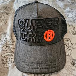 superdry truckers cap, gray/black/ orange, tried on otherwise new, £10 pick up only m6 area.