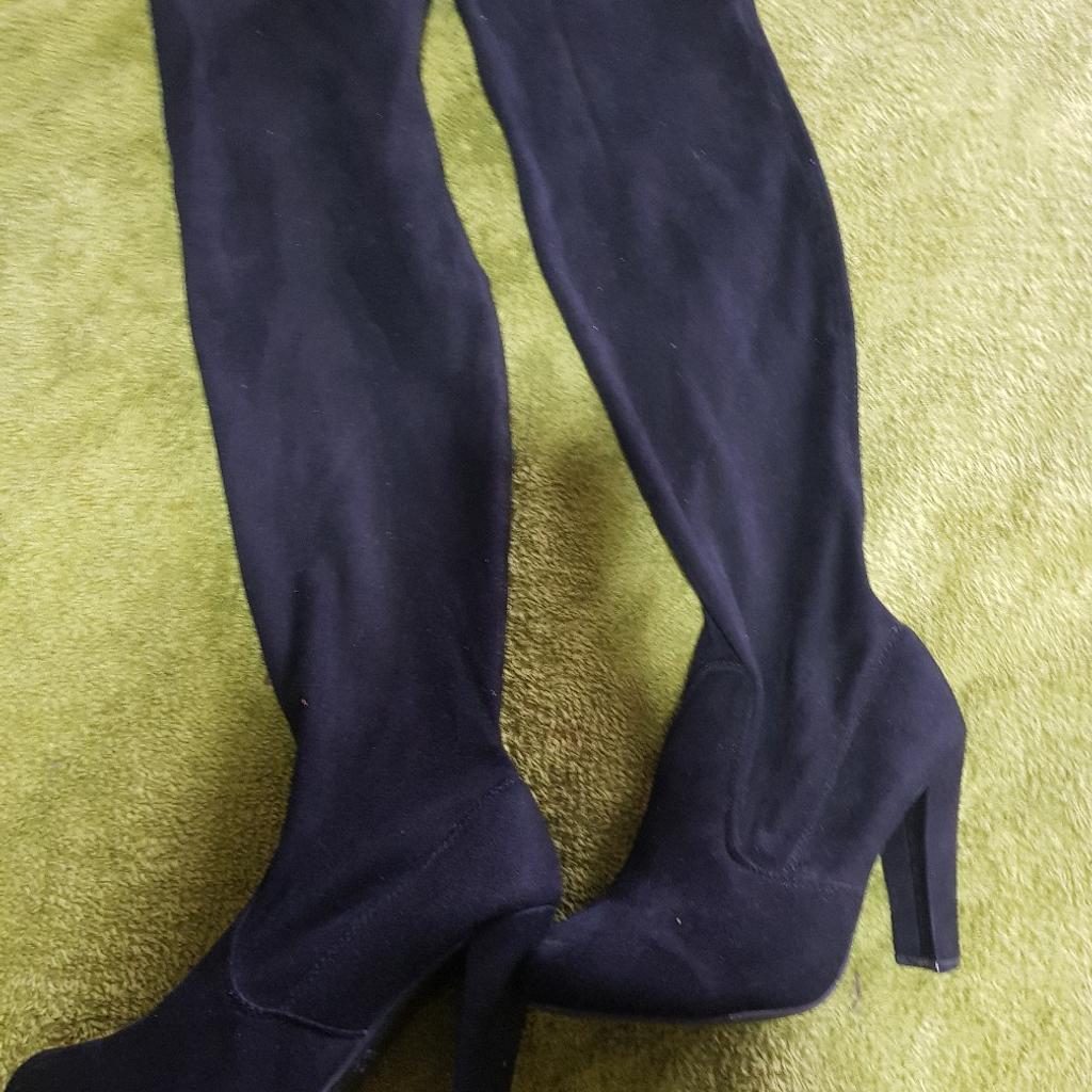 black knee high boots uk 4 worn couple of times in good condition