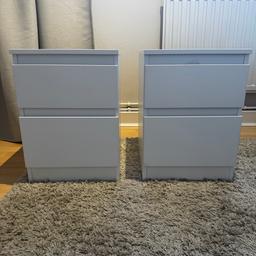2x KULLEN Chest of 2 drawers, white.
Bought from IKEA. 
You can see the dimensions on the photos.
It can be sell each for £15 as well. 
Selling it because we moving.

Collection only! 

Cash only!