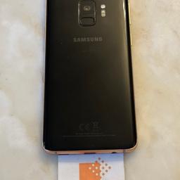 Samsung Galaxy S9 64Gb in  Black/Gold. Unlocked and in excellent condition. .  It comes boxed with charger plus free case of your choice.  3 months warranty.  £95.  
Collection only from our shop in Ashton-in-Makerfield.