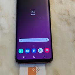 Samsung Galaxy S9 Dual SIM 64Gb in  Lilac Purple. Unlocked and in excellent condition. .  It comes boxed with charger plus free case of your choice.  3 months warranty.  £95.  
Collection only from our shop in Ashton-in-Makerfield.
