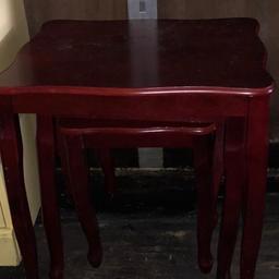 Nice Mahogany nest of tables free delivery based on mileage open to offers