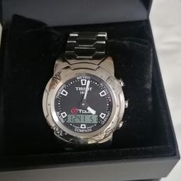 Used condition
Tissot T TOUCH Ana-Digi WRISTWATCH Quartz movement men watch.
Used but looks like new cleaned and polished polished.
Gift box included.
RRP £1299.
Collection from jewellery quarter in Birmingham.
With receipt.