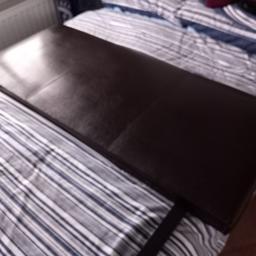 4ft 6ins leather headboard for a double bed good condition