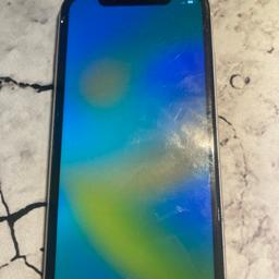 Screen is scratched and has a airline crack but it can’t be seen , back is cracked but doesn’t affect use 

Phone works perfectly 

Can deliver if close