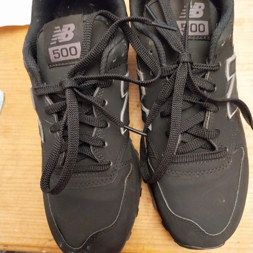 New Balance 500 Black trainers size 8 can post for additional charge or cash on collection from RG2 8RL