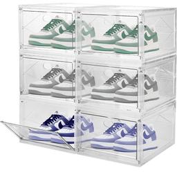 set of 6 shoe storage box's they securely clip together