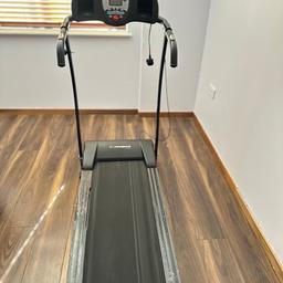 This Confidence Fitness treadmill is the perfect addition to your home gym. Designed for gym and training purposes, this machine is ideal for those looking to improve their cardio fitness. With a slight incline, you can increase the intensity of your workout and challenge yourself to reach your fitness goals.


This treadmill has been used only a few times and is in good working condition. There is some slight tension on the conveyor belt in one particular place but it’s still possible to use.


If you are looking for a reliable machine for your home gym, this is a great choice. Please note that this item is for pick up only and we do not accept returns. Invest in your fitness today with the Confidence Fitness treadmill.
