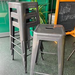 4 sturdy bar stool chairs. used and in great condition! selling each for £40 so £160 in total. located a 3 minute walk from  cambridge heath station. message for more details :-)