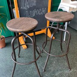 sturdy brown wooden stool chairs, in good condition! selling both of these for £40 each. we are located in a 3 minute walk from Cambridge heath station. message for more details :-)