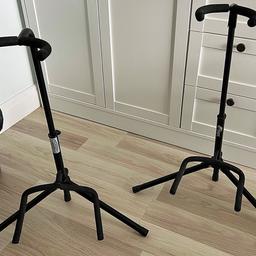 1x Tiger single guitar stand
Height - adjustable up to 28”, width 20.5”, depth 12”

1x Classic Cantabile single guitar stand
Height - adjustable up to 30”, width 20.5”, depth 10”

Collection only from B45