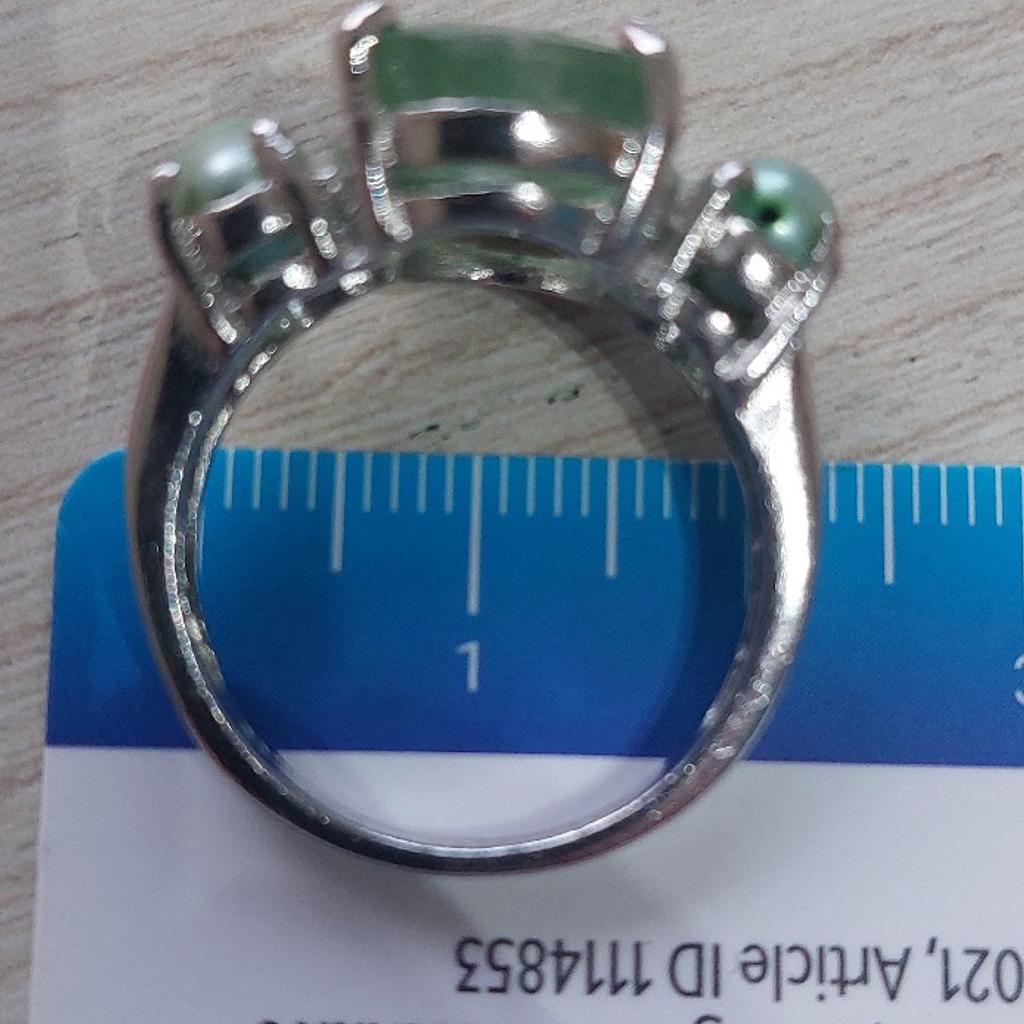 Bellissimo anello argento 925 e pietre naturali, midura diametro interno mm 20