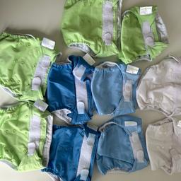 Well loved birth to potty pocket nappies from bumgenius with velcro type fastening.