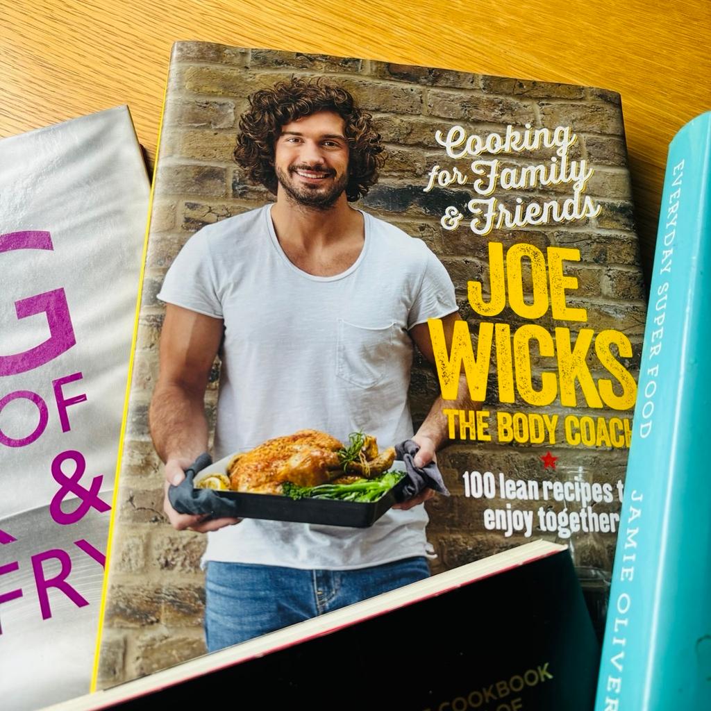 4 large popular cook books for sale. £10 for all 4