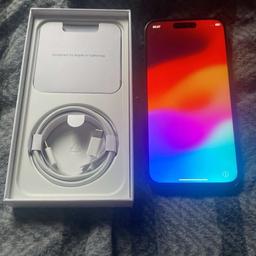 iPhone 15 pro max , comes with original box and charger , bought for mother as gift and cannot use due to newer technology,