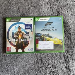 Xbox series x mortal kombat 1 (sealed) £25
Xbox series x Forza motorsport (sealed) £30