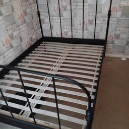 IKEA Black Metal Double Bed Frame Very Good Condition Proper Bargain Must Go A.S.A.P Buyer Collects From Ashurst Skelmersdale WN8 6SS