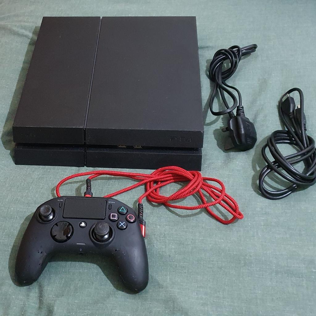 PS4 console unboxed 500GB with a wired controller.

Good and clean condition.

Full working order.

Can be shown working.

£100 - fixed price.
No lower offers please.

Collection is from Walsall.

Delivery is available for extra.

No swaps.

Please note, the controller has marks, wear and tear from use. No cracks or dents. This doesn't affect gameplay.