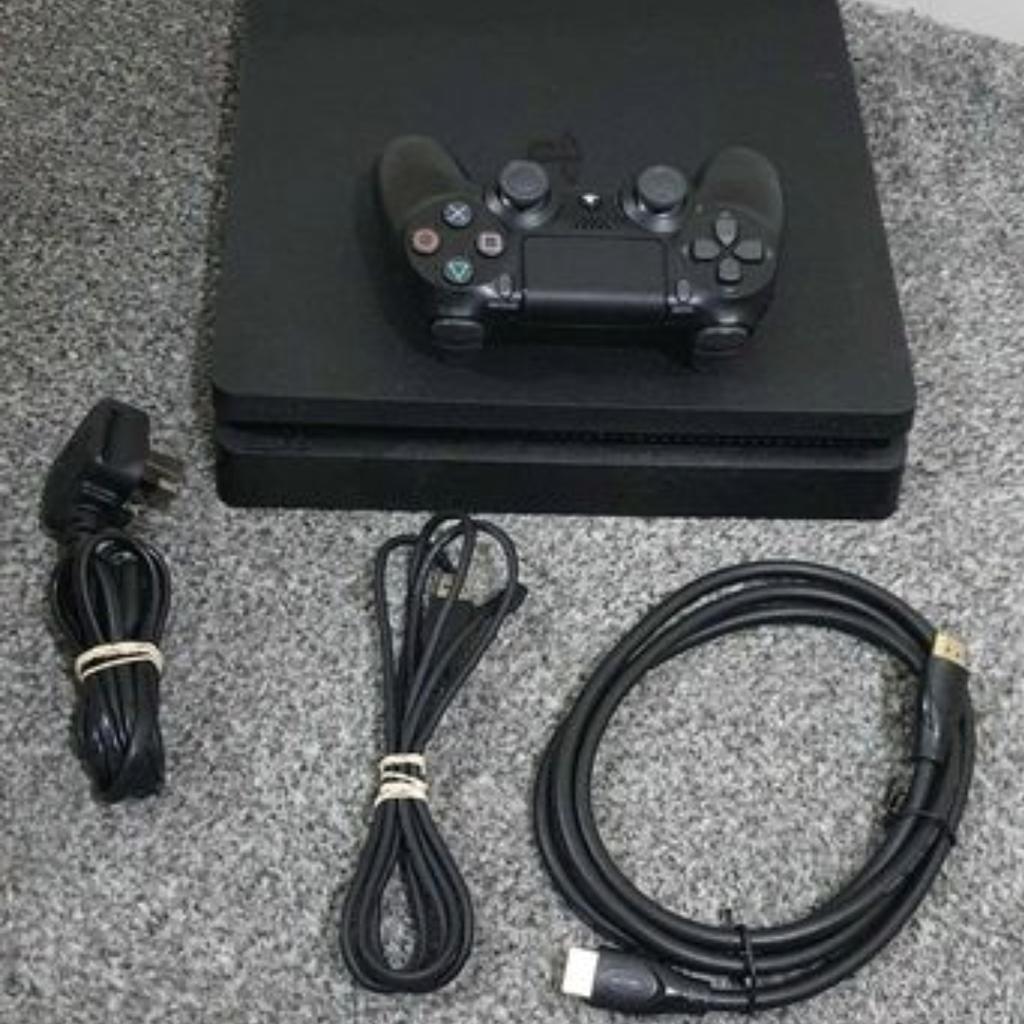 PlayStation 4 (PS4) Slim 500GB console unboxed.

PS4 has been upgraded with a 500GB SSD to make it boot and load faster than normal hard drive.

Excellent and clean condition.

Full working order.
Can be shown working.

£130 - fixed price, no offers.

Collection is from Walsall.

Delivery is available for extra.

No swaps.