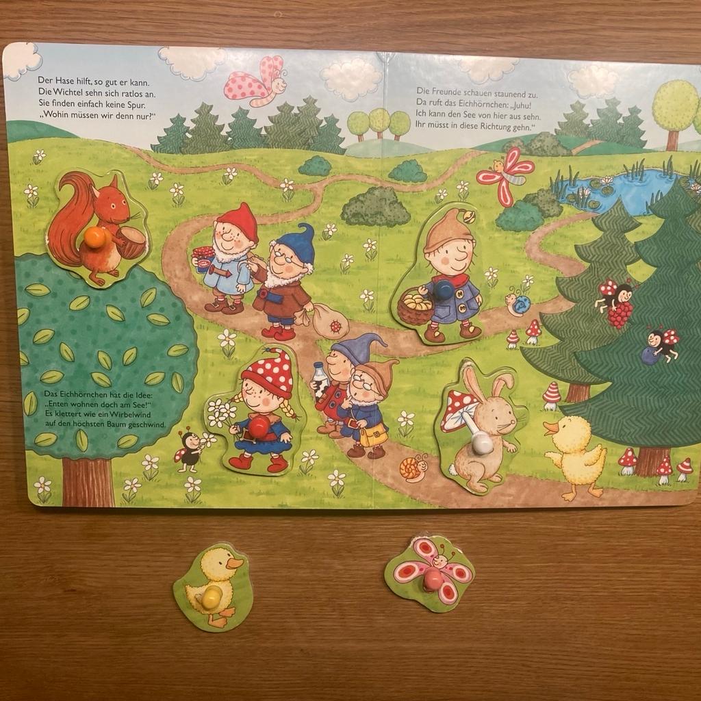 14 verschiedene Kinderbücher mit Klappen und Schiebern; mit Puzzlebuch.
Ab 12 bis 24 Monate