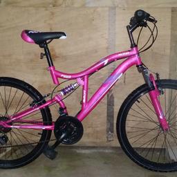 Hi I have a Avigo girls/ladies mountain bike for sale. The bike is as new. Wheel size 24, frame size 16, 15 gears (grip shift) dual suspension. The gears have been set. The bike is ready to ride. £160 ono

Payment can be made in cash on collection. West Midlands Wolverhampton.

I also have other bikes for sale on my page.

Confirmation of sale/offer on collection.

I also fix, repair and service bikes.