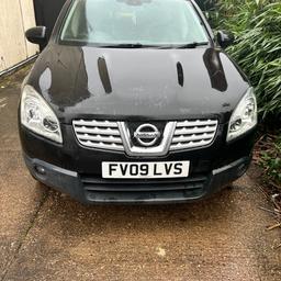 2009 Quashqai 
Diesel 
Manual
108,000 miles
It has some scratches and bumps to the body but nothing major. Some paint peeling by the boot 
Has sat nav and reverse camera
Welcome to come and see. 
It’s currently sorn as I’m not using it. 
New car forces sale