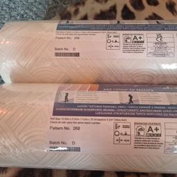 Two rolls of Superfresco paintable wallpaper. New in wrappers