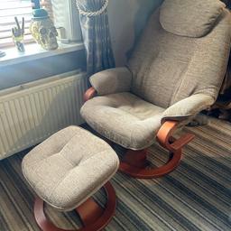 Comfy reclining chair with a foot stool. I have two of these at £75 each. New these are around £1000. I can deliver if not too far away. 