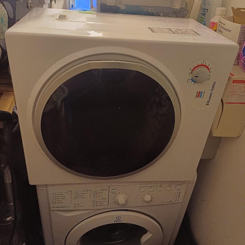 compact tumble dryer, Russell Hobbs, 57cmh/50w/33d