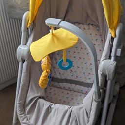 Used Rocker/ Bouncer

In good condition, bargain price £30

5-in-1 product
Grows with your child
2 skids positions
Compact when folded
Sturdy and lightweight design
Toy bar

Collection Clayhall Avenue