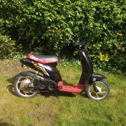 very rare scooter with new battery replacement, needs some tlc, proper head turner ,forced to sell do to keeping it inside