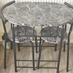 Black marble dining table for 2 compact table must go asap collection only thank you