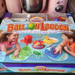 balloon lagoon musical carnival game
includes
game board
musical merry go round timer
4 fairground games
4 player movers
scoring balloons
balloon bag
Good condition
full working order
please note 1 of the purple player movers is missing otherwise complete
batteries included
COLLECTION ONLY