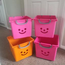 4 storage boxes on wheels, fit perfect in ikea kallax storage shelves. cash on collection please