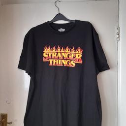 Black Netflix " Stranger Things". Size 3XL. All proceeds to Freddies Felines cat rescue.