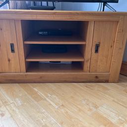 Next wood tv storage unit with pull out storage draws x3 shelves very well made collection from Holywell