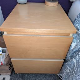 Pair of IKEA bedside tables, marks to the top from wear. Free. Collection only .