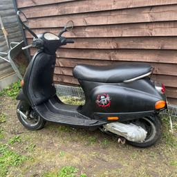 et2 was a 50cc now has a 70cc mallosi big bore kit and mallosi multi var variator , needs carb tune up as smoking alot it does start electric or kick, it was ulez compliant and mot till march 2024, now has run out, have v5 and two keys.