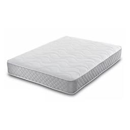 COLLECTION ONLY

BRAND NEW 1000 Pocket Spring Mattress Quilted Panel 9" Depth Grey Border DOUBLE 4ft6White Foam Micro Quilted Mattress

Mattress Type: 9"  Foam + Sprung Mattress

Mattress Colour: White Cool Wave, Grey Border

Free Delivery UK Mainland - Made in the UK

 

Mattress Features

.1 White Foam Layer


• Deep micro quilted for extra comfort

• Mattress depth is (20cm) Approx

• Responsive 40KG/M3 Next Gen Foam

• Hypo Allergenic, Contours to your body's natural shape

• Relieves points across the body, Promotes good blood circulation

• Medium - Firm comfort rating

• Suitable for any type of standard size bed base

• Fully compliant with all UK fire regulations