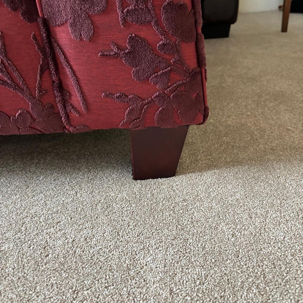 Beautiful M&S red/purple love seat or cuddle sofa or large armchair. Great condition. Some wear and tear but is lovely and is priced to sell asap as we need the space.