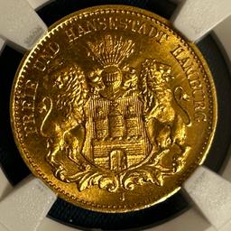 Goldmünze Kaiserreich 10 Mark Hamburg 1913 J NGC MS 66

Feiner Stempelglanz

Privatverkauf keine Rücknahme die Fotos sind Bestandteil des Angebotes