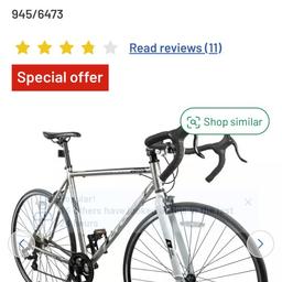 Hi, I'm selling a brand new bike. unwanted present.

cross xtr 700c road bike, comes with manual and align key.

Key features

Unisex road bikes.

Alloy frame.

7 Shimano gear(s).

Shimano shifters.

Front calliper and rear calliper brakes.

Rigid suspension.

Road and trail specific branded tyres tyres.

Alloy rims.

15mm wheel nut size.

Steel forks.

Reflectors included.

Adjustable seat.

Size and weight

Assembled dimensions: H98, W46, L170cm.

Weight fully assembled 12.6kg.

Height of handle bars (from ground to handle bars) 36 inches.

22-inch frame size.

27.5-inch wheel

Suitable for riders with 33 to 42 inch

Collection

£150 ono

thank you .