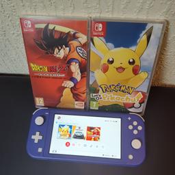 Nintendo Switch Lite good full working condition and two games.charger.no box.