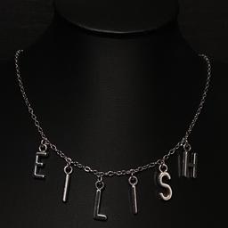 handmade EILISH letter pendant necklace
billie eilish necklace, great for fans
adjustable and super cute
billie has also worn one similar in the past
free shipping 🖤