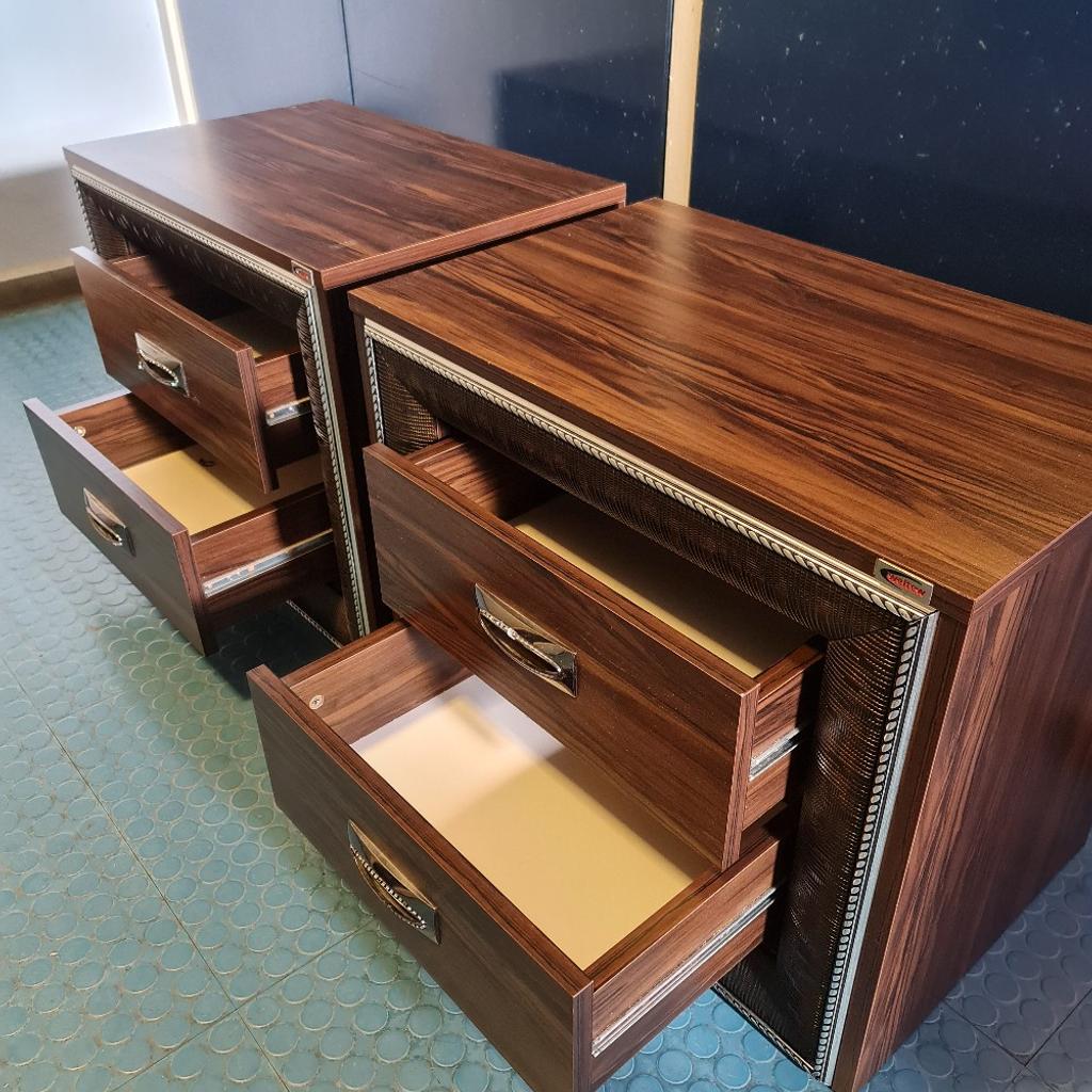 A beautiful pair of drawers, preloved. Very strong, and any viewing is welcome. Dimensions 65cm Length, 55cm height, depth 41.5cm.